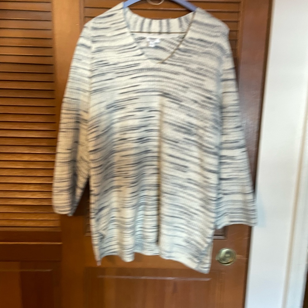 Women's Cream and Black Sweater